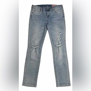 Blank NYC Light Blue Distressed Straight Leg Jeans